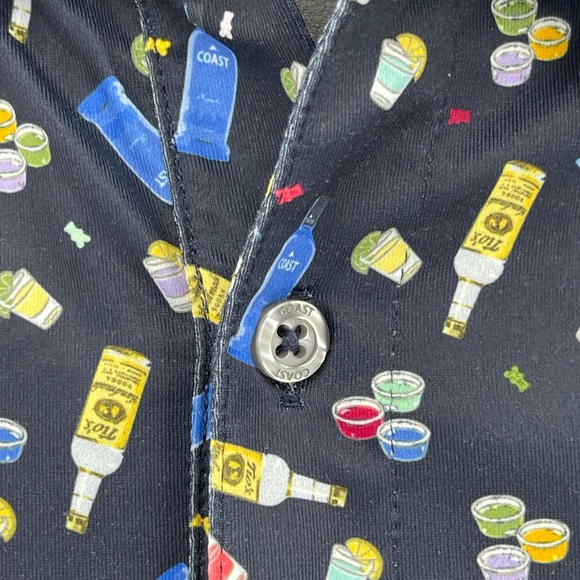 Coast Slipknot Golf Polo Cocktail & Gummy Themed Navy Blue Men’s Size XXL - Picture 5 of 10